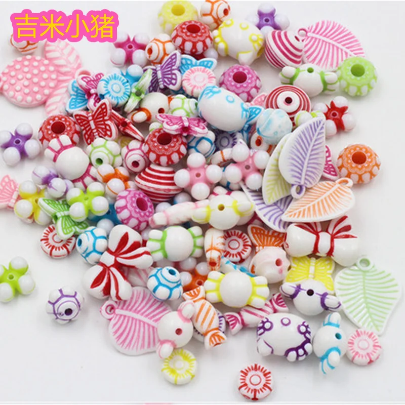 50pcs Beads Toys for Children Girl Gift DIY Orbits Creativity Bracelet/Jewelry Making Baby Kids Lacing Toy Needlework Wholesale