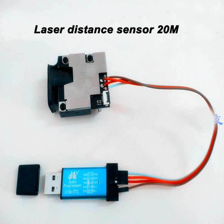 

Free shipping High precision laser sensor 20M 20HZ USB-TTL Serial port STC microcontroller laser distance measuring sensor +-1