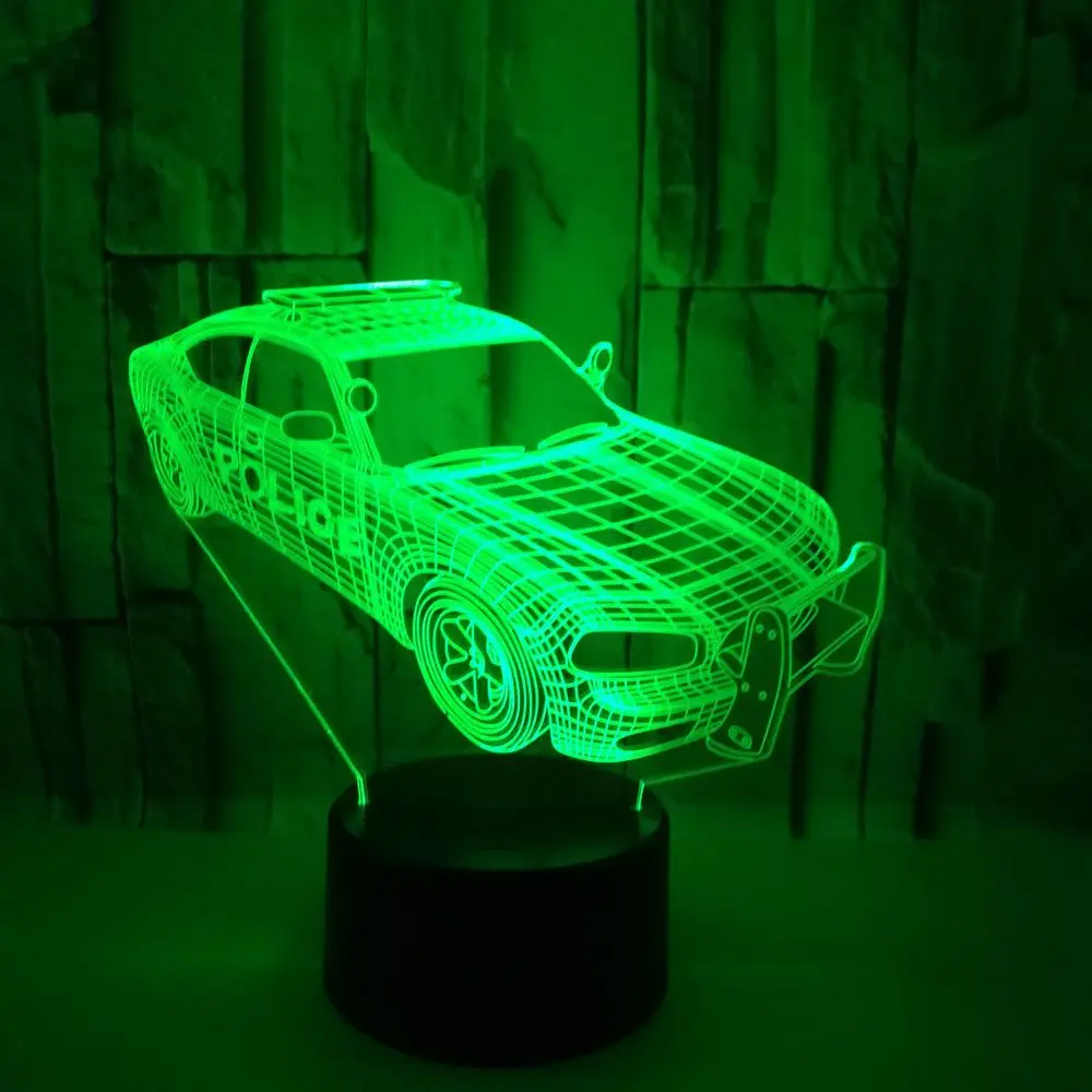 Colorful 3d Creative Vision Nightlight Automobile 3d Stereo Desk Lamp Hot Selling Creative Usb 3d Table Lamp For Bedroom