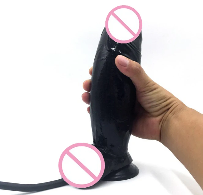 Female Realistic Inflatable Huge Dildo Penis Big Cock Sucker Dick Sex Shop Adult Products With Pressure Pump Sex Toys For Woman