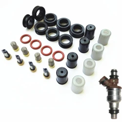 Free shipping 4sets Fuel Injector Repair Kit For Toyota Pickup 4Runner 2.4L Fuel Injector Service Kit Grommets O'rings Filters