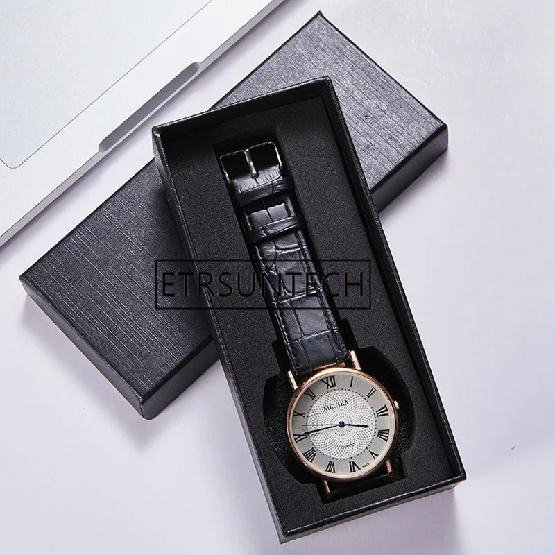 100pcs Rectangle Cardboard Watch Box EVA Watch Storage Case Blank Gift Package Box For Men And Women