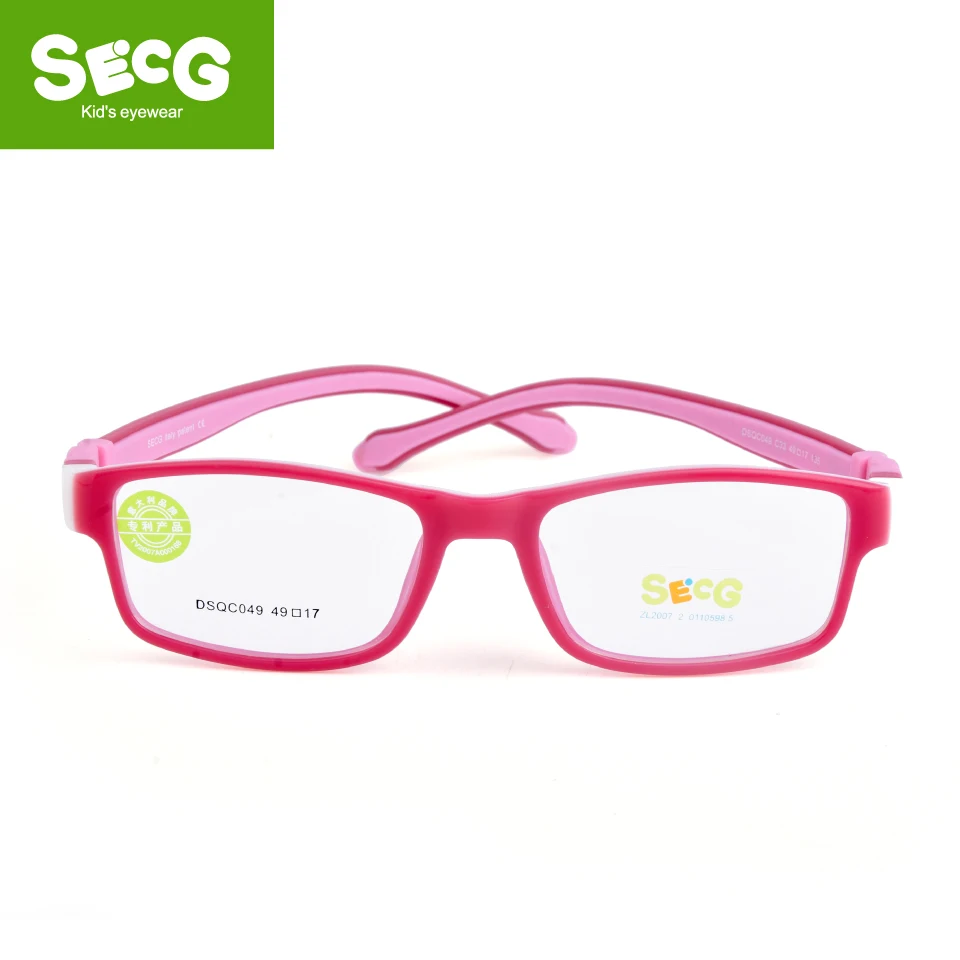 SECG Ultra light Silicone TR90 Children Glasses Boy Girls Child Safety Eyewear Child Prescription Optical Frame Oculos de so