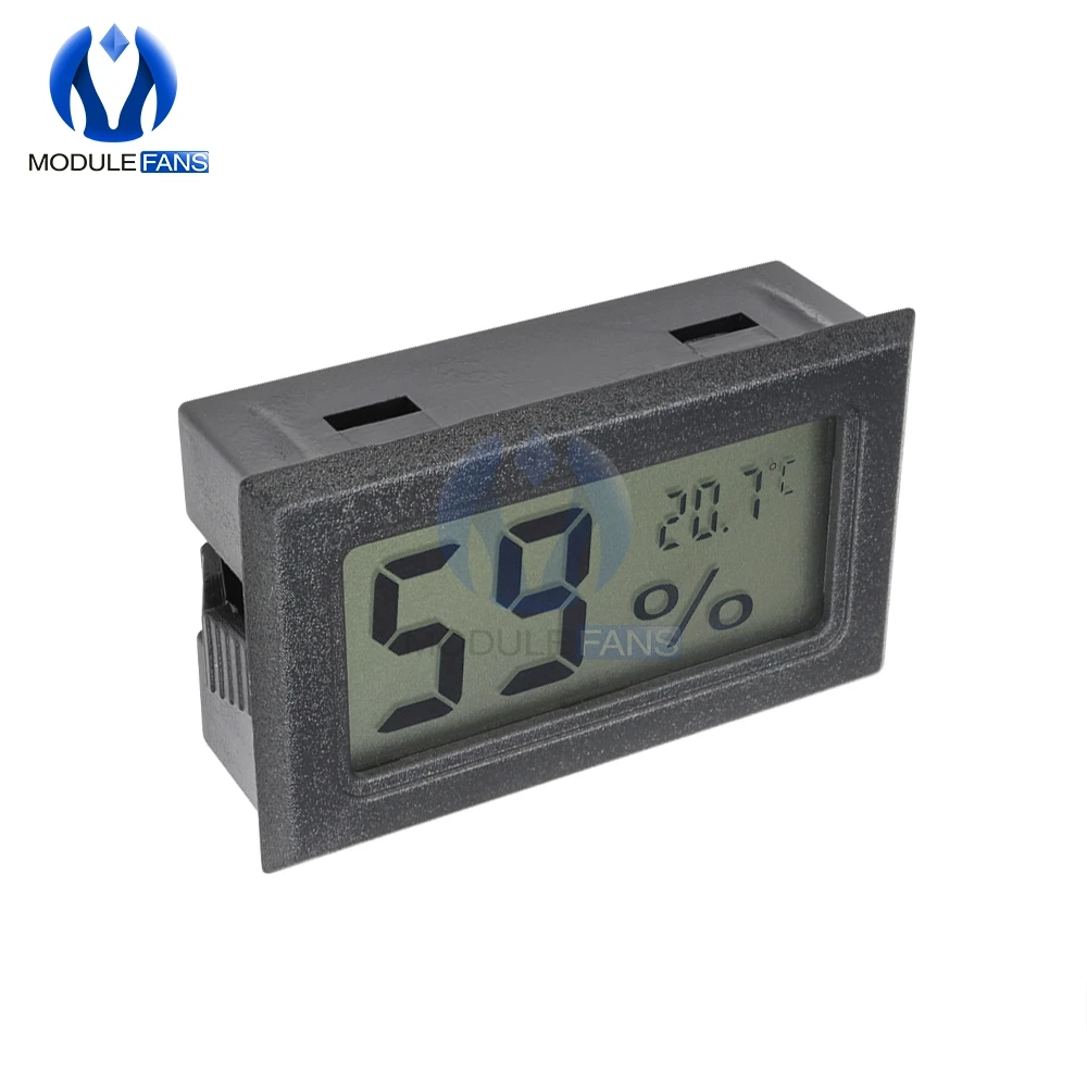 Mini Black Digital LCD Display Thermometer Hygrometer Temperature Indoor Convenient Temperature Sensor Humidity Meter Instrument