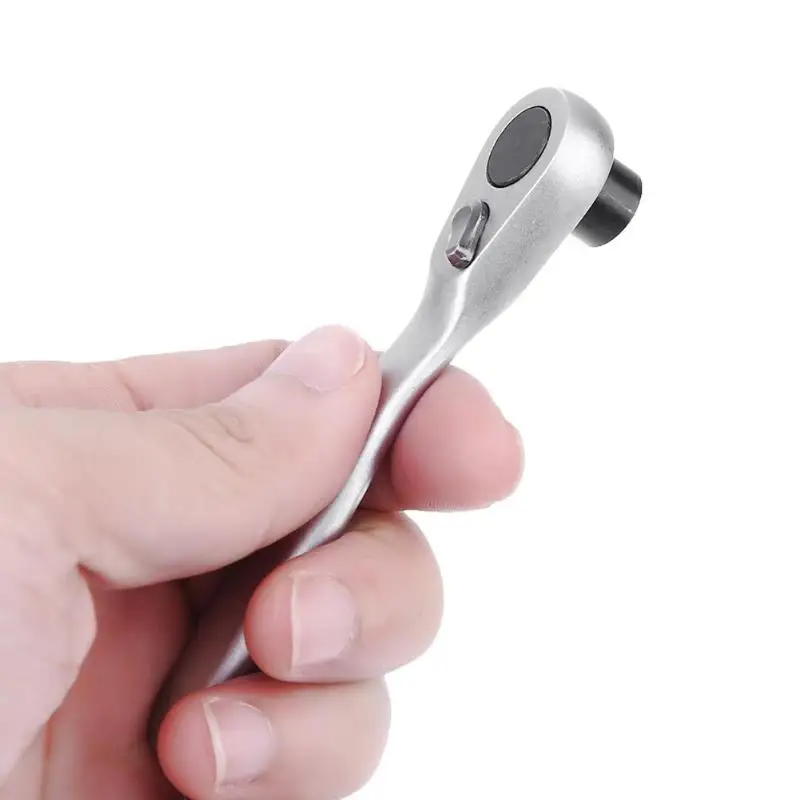 Mini llave de carraca de un solo extremo, herramientas de reparación portátiles para bicicleta y vehículo, 72 dientes, 1/4 pulgadas