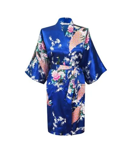 2015 Silk Kimono Robe Bathrobe Women Satin Robe Robe Longue Femme For Women Night Sexy Robes Night Grow For Bridesmaid Summer