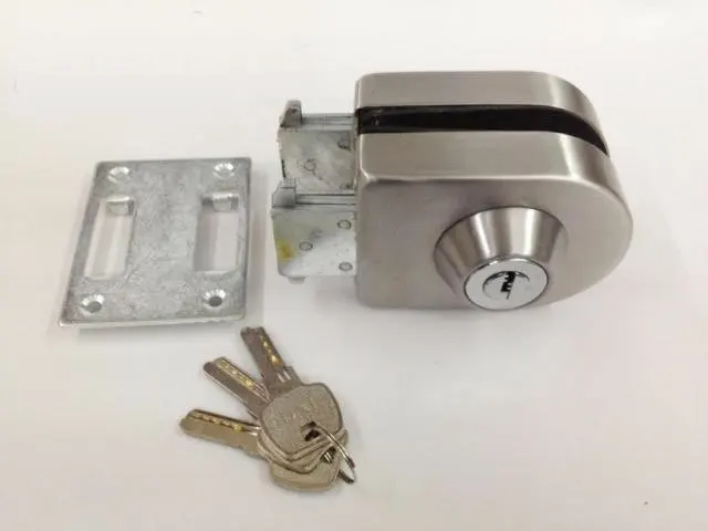 Modern Glass  Door and Mortise Locks (3 Computer Keys)