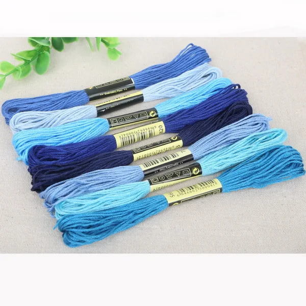 8pcs/Set Similar DMC Threads Cross Stitch Floss Cotton 8 meters Embroidery Thread Floss Sewing Skeins Craft Knitting 7