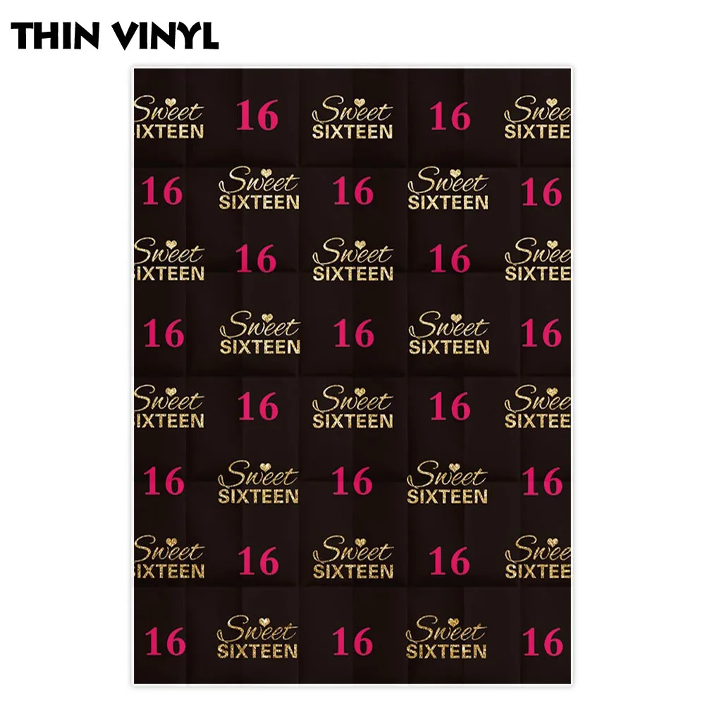 Allenjoy-fondo personalizado para sesión fotográfica, telón de 16 cumpleaños, firma, pared repetida, fotografía