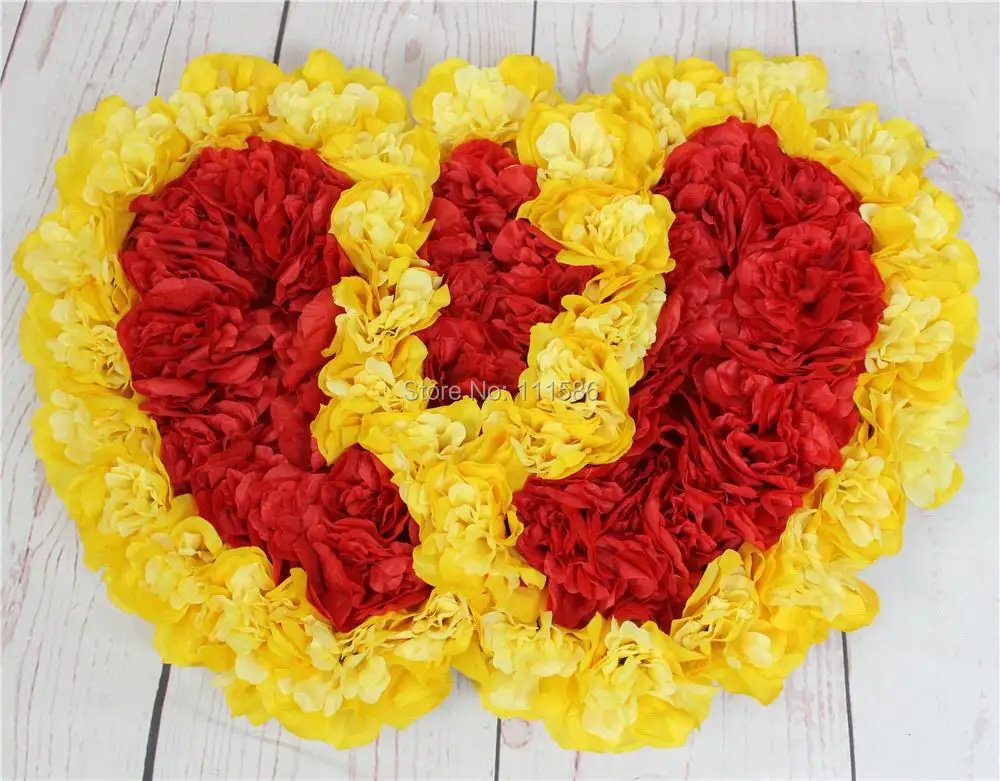 SPR FreeShipping 10pcs/lot Artificial Silk Rose Wedding Car Decoration Heart Shaped Door Wreaths Lovely Wedding Door Decoration