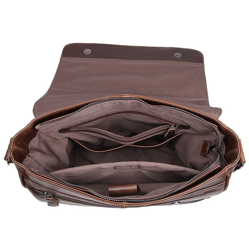 Nesitu High Quality Coffee First Layer Genuine Leather Cross Body Men Messenger Bags Real Skin Shoulder Bags #M7338