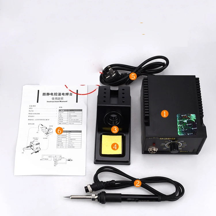 FEORLO 936 60W Soldering Station Heater A1322 Electric Solder Iron Better Than For HAKKO 936 907 Soldering Rework Station