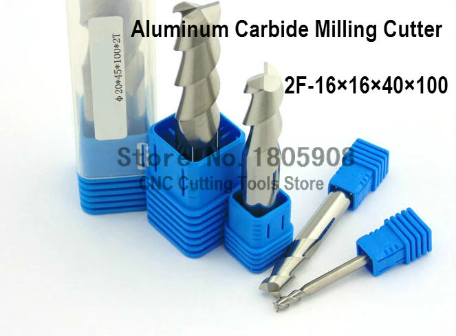 

2 Flute 2F*16*16*40*100 CNC tool tungsten alloy milling cutter special flat aluminum alloy cutter aluminum alloy milling cutter