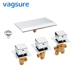 Vagsure-grifo de agua fría y caliente, válvula de Control de interruptor de latón para bañera, juego de grifo de cabina de ducha, grifo mezclador de baño