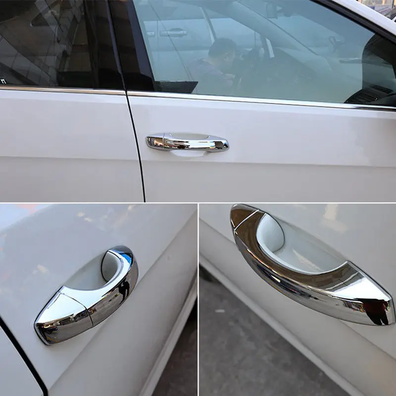 Car Door Handle Cover Trim With Smart Key Holes Fit for VW Volkswagen Golf 7 MK7 2014-2018 Car Exterior Accessories Styling