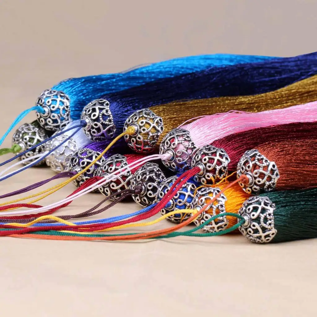 DIY Chinese knot accessories car ornaments handmade beads jewelry Tibetan silver ice silk stream Su Suizai