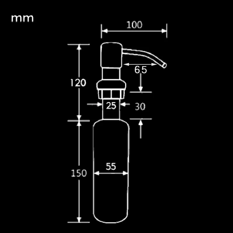 KEMAIDI Matte Black Soap Dispenser  Chrome&Brushed Nickel Countertop Liquid Dish Hand Pump  Kitchen Sink Soap Dispenser