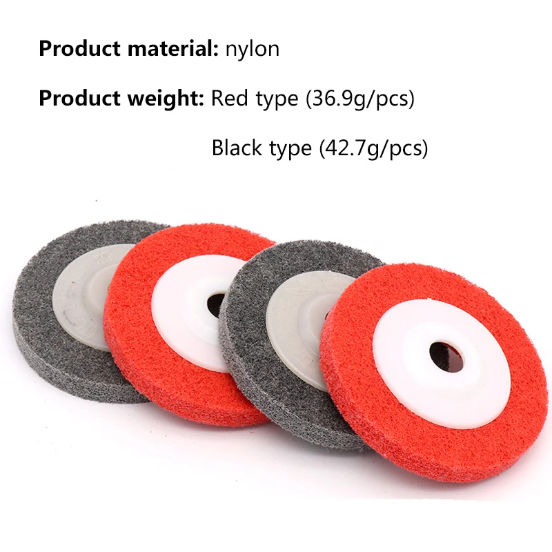 2 Buah Logam Polishing Roda 100*16 Mm Non Woven Abrasive Roda Nylon Serat Abrasive Disc untuk Kayu Logam plastik Alat Penggiling