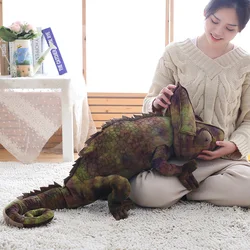 70cm/100cm Big Simulation chameleon Plush Animals Toys Stuffed Plush chameleon dragon Pillow Toy Birthday GiftsToys
