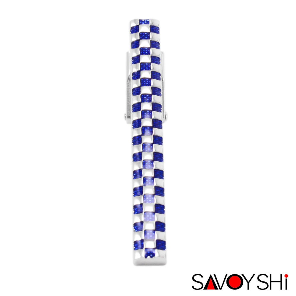 SAVOYSHI الكلاسيكية الأرجواني الأزرق المينا شعرية التعادل كليب للرجال ربطة العنق التعادل بار المشبك التعادل دبوس العلامة التجارية مجوهرات