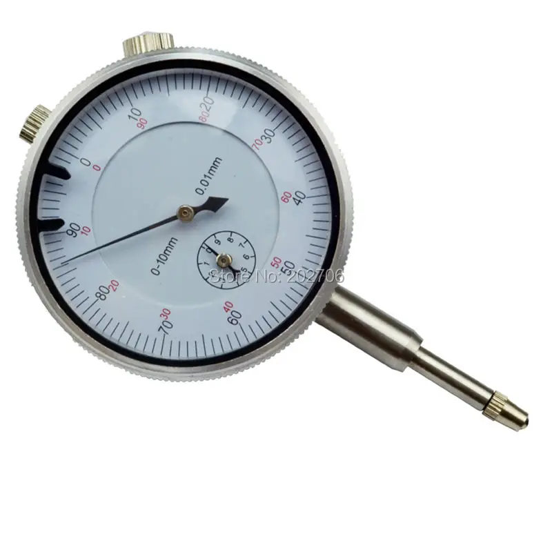 High quality 10mm dial indicator dial gauge 0-10mm Meter Precise 0.01mm Resolution Indicator Gauge mesure instrument Tool