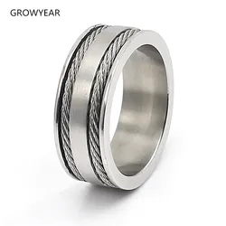 men rings stainless steel brand fashion jewelry ring with wire size 12 10 9 11 13