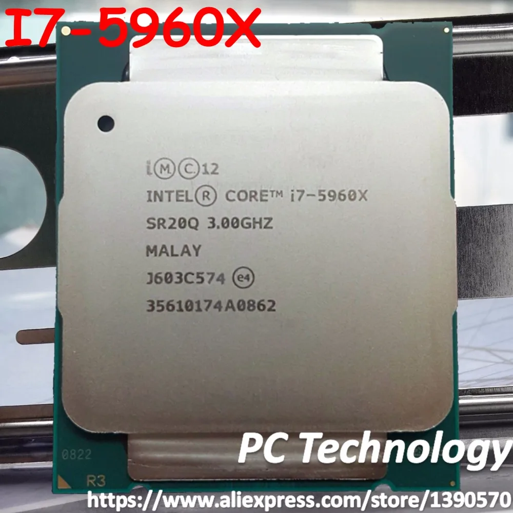 I7 5960X Original Intel Xeon I7-5960X CPU 8-cores 3.00GHZ 20MB 22nm LGA2011-3 I7 5960 X processor 1 year warranty free shipping