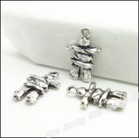 40 Pcs Vintage Charms หิน Man จี้เงินโบราณพอดีสร้อยข้อมือสร้อยคอ DIY เครื่องประดับโลหะทำ