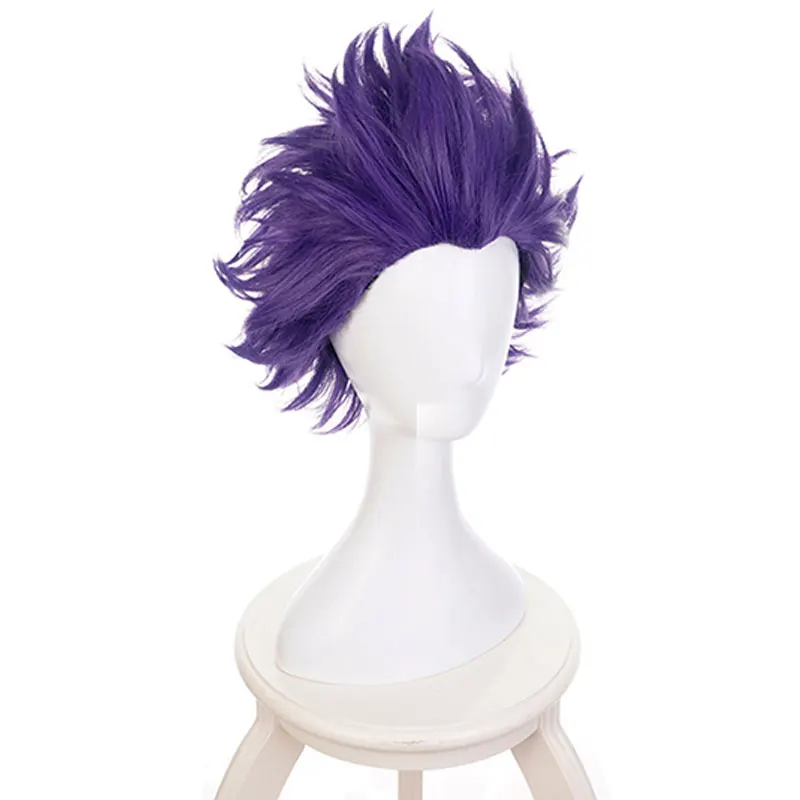 My Hero Academia Cosplay Costume com boné, peruca curta roxa, cabelo sintético, Boku Não, Shinsou, Hitoshi, Shinso