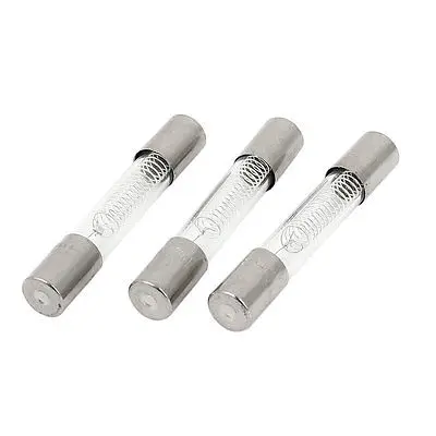 3Pcs Microwave Oven Glass Tube Fuse 0.9A 5kV 6mm x 40mm