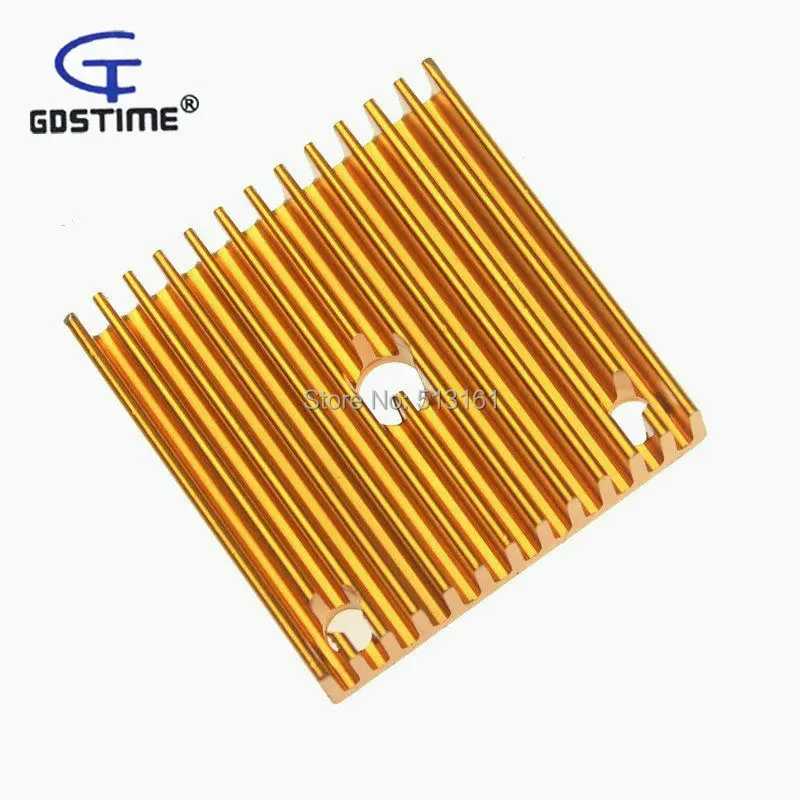 Gdstime 50pcs/lot 40 x 40 x 10mm 40mm Heat sink Aluminum Heatsink Radiator For 3D Printer