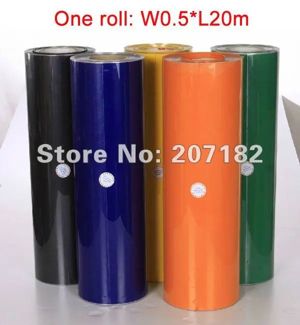 One roll 0.5*20m Various Color  Vinyl Transfer Film,Heat Transfer Film,Cutting Plotter Film