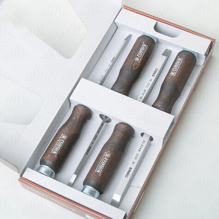 NAREX 4 sztuk/zestaw Value Pack (4-6-10-12mm) dłuto stolarskie o dużej wytrzymałości — zdjęcie 6