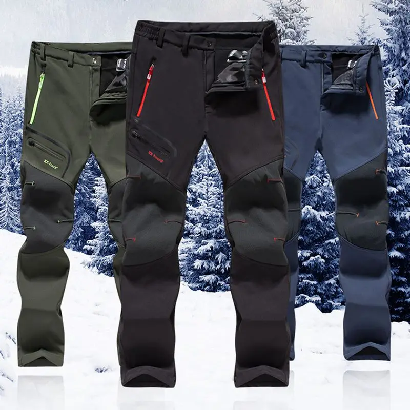 

Men's Winter Pants Soft Shell Army Military Pants Tactical Cargo Pants Windproof Waterproof Warm Camo Army Fleece Pants