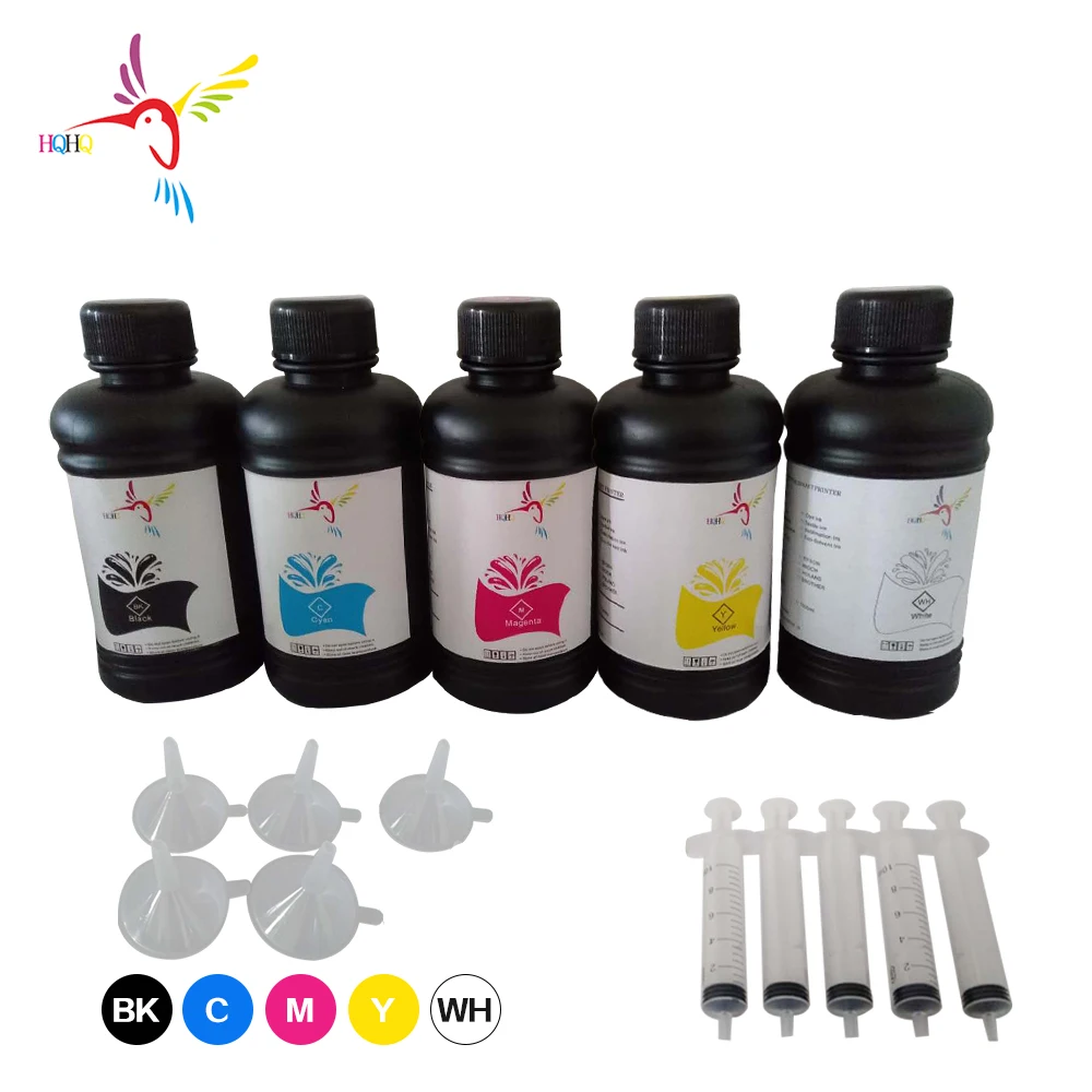 5 Colors 250ml High Quality LED UV Ink  For Epson DX4 DX5 DX6 DX7 Printhead For 4800 4880 7880 R1800 R1900 Flatbed Printer