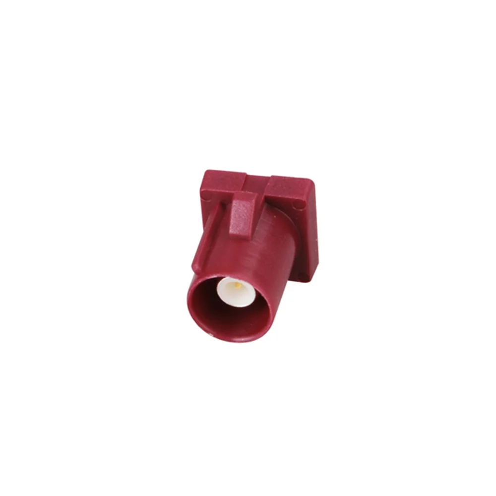 Eightwood Fakra D Plug Male End Launch PCB Mount RF Coaxial Connector Adapter Straight Bordeaux Violet Car Satellite Radio