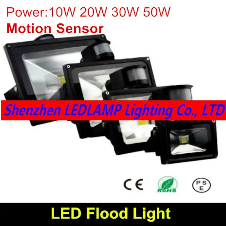 

1pcs Motion Sensor LED Security Flood Light 10W 20W 30W 50W Free shipping