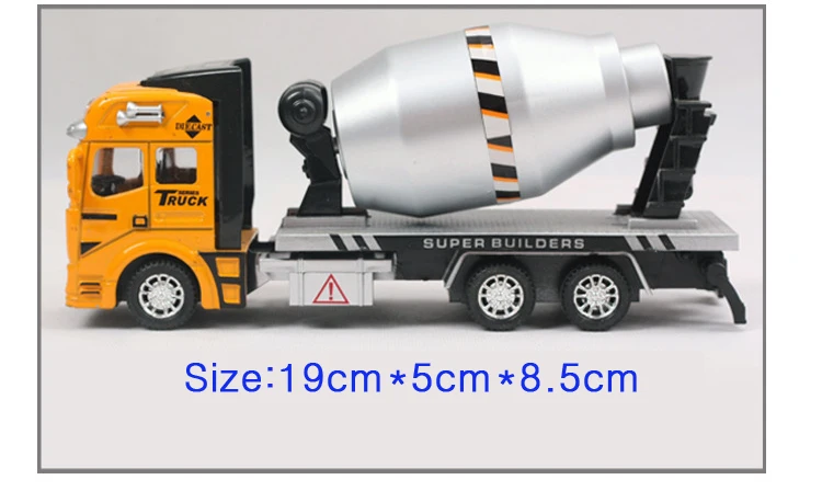 Camión de transporte de aleación de Metal para niños, camión de cemento, modelo de camión de aleación, regalo educativo