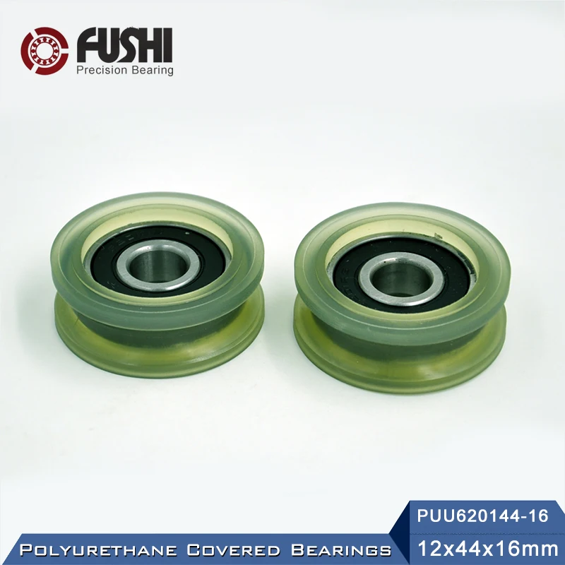 

PUU 6201 Polyurethane Covered Bearing 12*44*16 mm ( 2 Pcs ) Shaft 12mm PUU620144-16 Urethane Cover PUU6201 Bearings