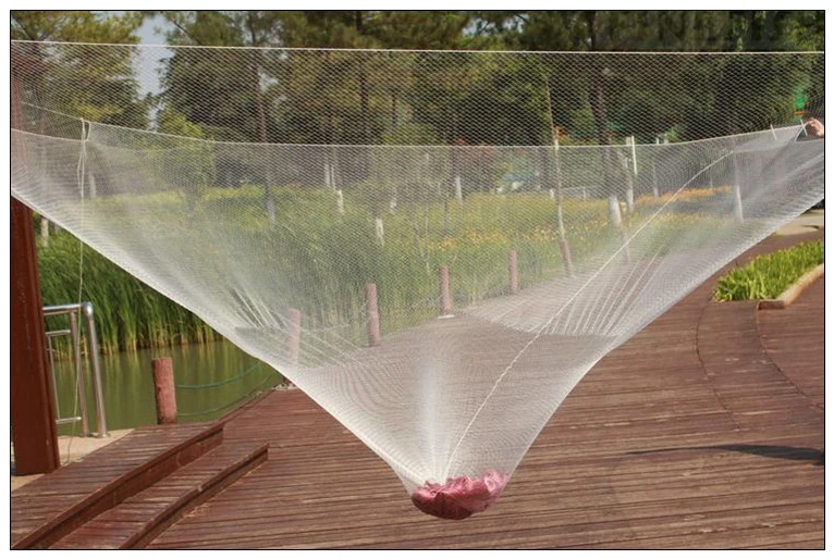 Finefish Strong Nylon Line Moving Small Mesh Fishing Net Carried Automatic Lobster Catch Fish Net Manual Pick Gillnet Cast Nets