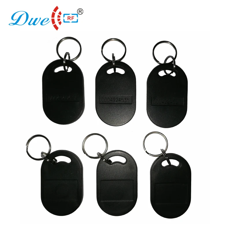 

DWE CC RF access control card 125khz security token black color EM4100 chip keyfobs waterproof tag