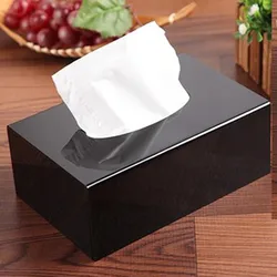 1PC Acrylic Tissue Box Napkin Holder Tissue Paper Boxes Towel Dispenser For Restaurant Tissu Box Cover Boite A Mouchoir Christma