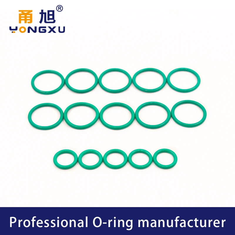 15PCS/lot Green FKM Fluorine Rubber O-rings Seals CS1.9mm OD5/6/7/8/9/10/11/12/13/14*1.9mm ORings Seal Gasket Rings Fuel Washer