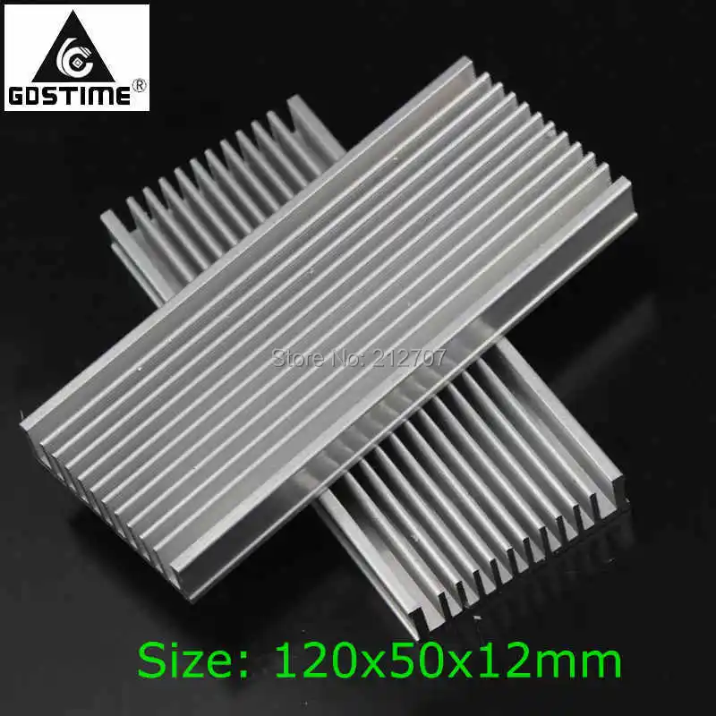 

30PCS Gdstime Aluminum Radiator Electronics Heat sink 120x50x12mm Electrical Computer Heatsink