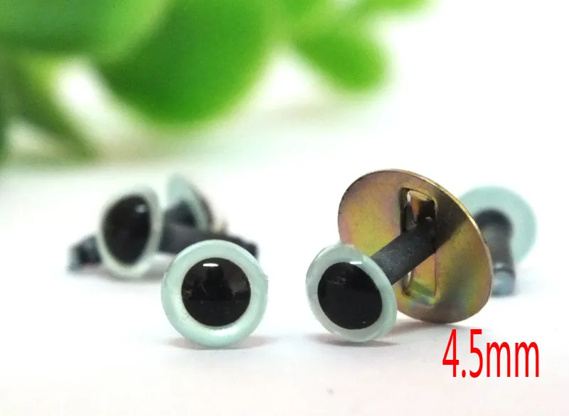 Frete grátis!! 60 pces x 4.5mm prata cinza cor alto brilho segurança boneca olhos