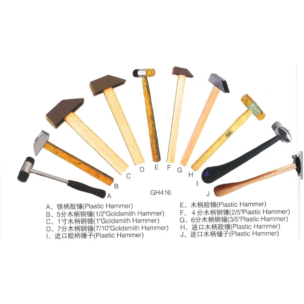 

Plastic Rubber Hammer With Steel Handle Goldsmith Mini Mallet Jewellery Making Tools