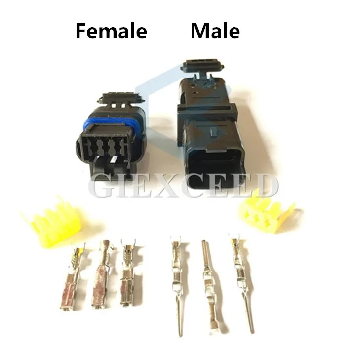 2 Sets 3 Pin AC Assembly 211PL032S0049 211PC032S0049 Wire Socket Auto Connector For PSA Peugeot Citroen Headlight Gearbox Plug