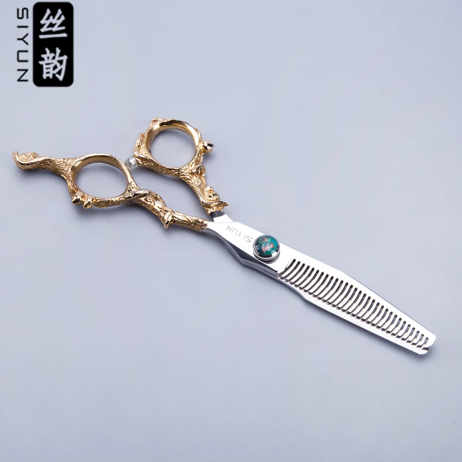 SI YUN 6.0inch(17.00cm) Length MK60 Model Cut Hair Scissors Professional Hairdressing Scissors Styling Tools High Quality