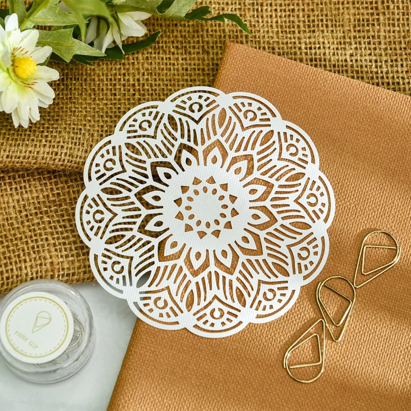 KSCRAFT White Lace Paper Doilies/Placemats for Wedding Party Decoration Supplies Scrapbooking Paper Crafts