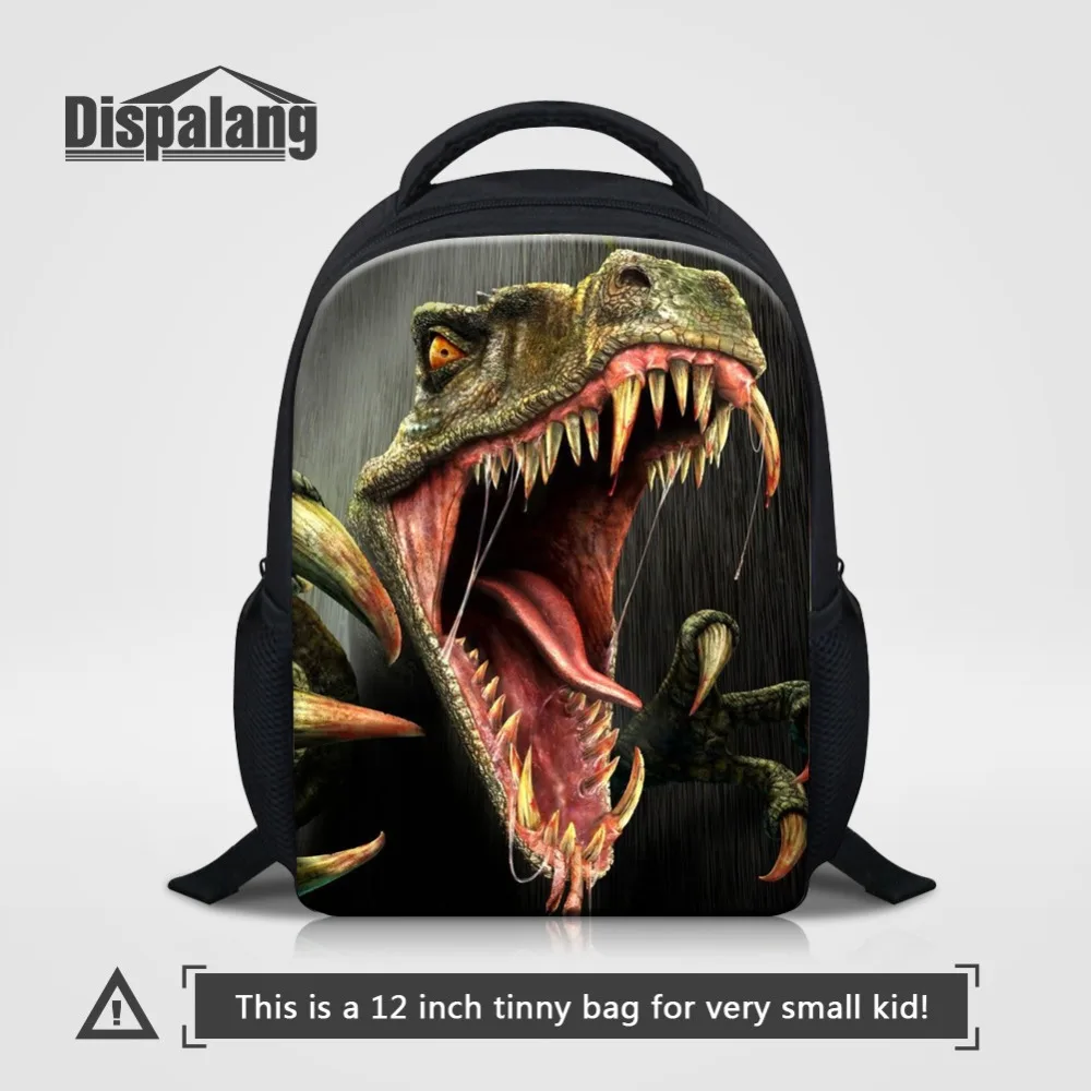 Dispalang Personalized Dinosaur Travel Bag Children Kids Small Size Schoolbag Bookbag Boys Daily Daypack Child Back pack Bagpack